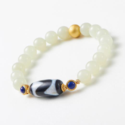 和田玉天珠单圈手串 商品图3