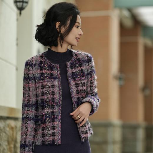 西子/【蒙娜丽莎】进口SCOP羊毛混纺粗花呢小香风外套/WTTJ0729 商品图3