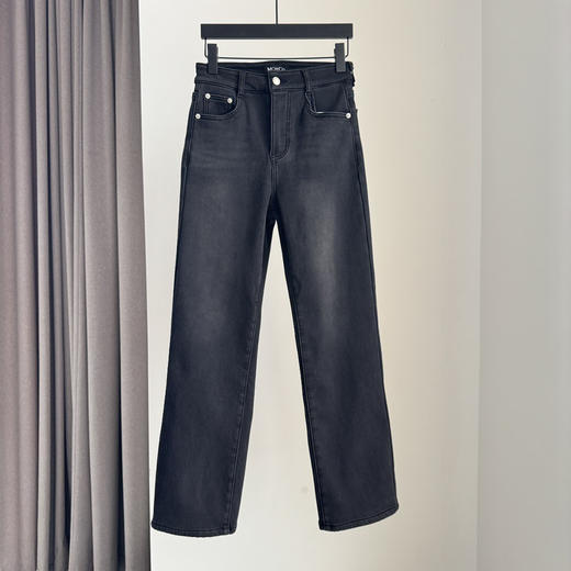 moco加绒牛仔裤直筒裤1126 商品图0