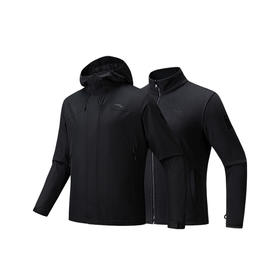 安踏国家地理三合一两件套男2025冬新款防泼水运动外套152546601R