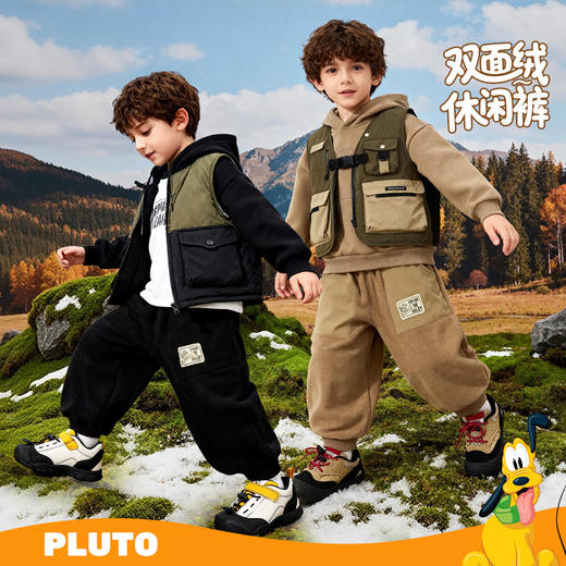 迪士尼男童冬季裤子加绒长裤XD4DK006 商品图0