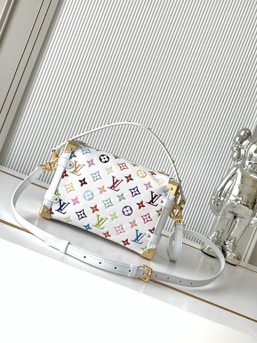 秋冬特惠💰1520 渠道级LV【全钢五金 MB163c01变码芯片】te级LV 全套包装 M14046白三彩 本款 Side Trunk 中号手袋 商品图2