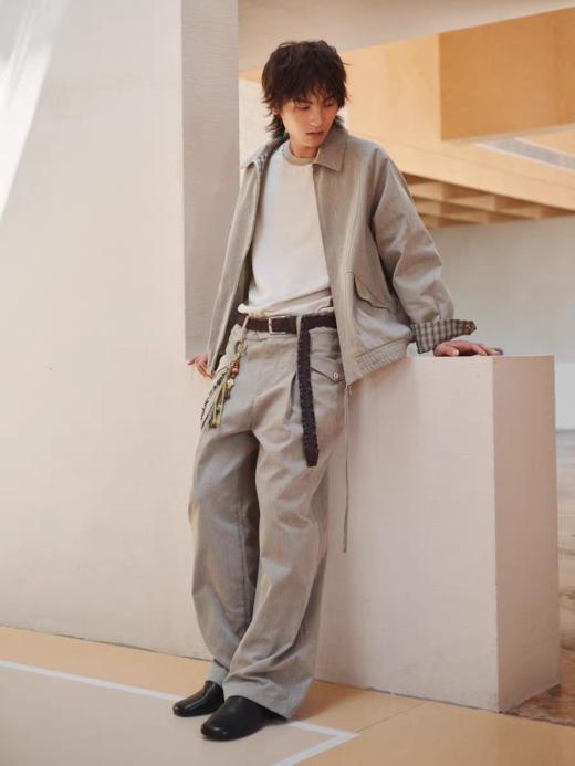 共和GongheRepub/GH24047/「白胡椒」单褶直筒裤 商品图1