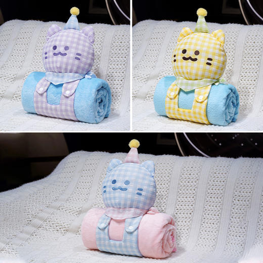 自然醒带帽方巾喵立体卷毯QYL 商品图6