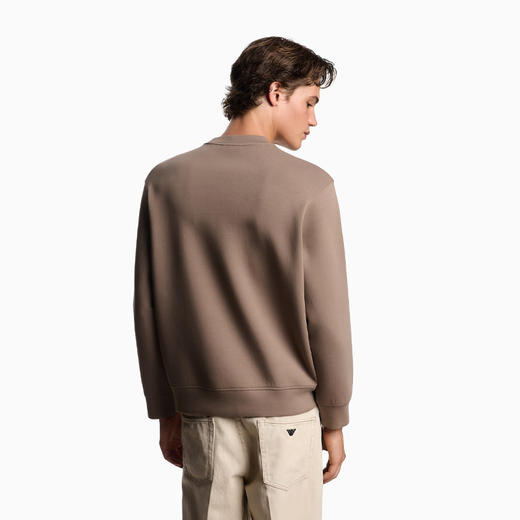 EMPORIO ARMANI 阿玛尼 男士徽标贴片 ASV 双面针织运动卫衣 淡褐色 EM002925 AF10013 U6189 商品图2
