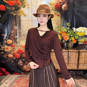 紫汀褶韵民族风修身上衣 | 现货加急发