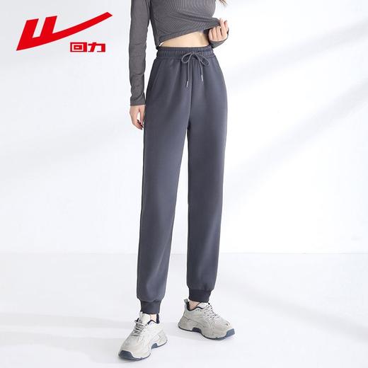 回力运动休闲裤女款2025秋冬季新款宽松束脚显瘦加绒保暖卫裤子女 商品图7