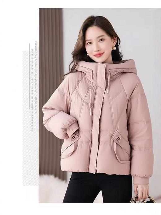 【羽绒服】玛可曼可！9040 50%含绒量 粉色连帽休闲羽绒服-喜出 商品图3