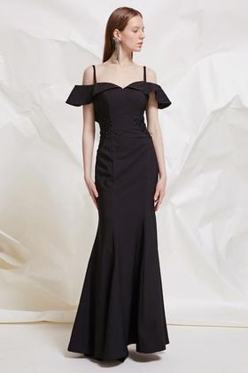 Choisie Comme 黑色鱼尾裙礼服 13728