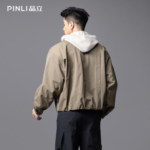 PINLI品立2025秋季新款男立领宽松夹克潮牌工装百搭休闲茄克外套GD253104005 商品图3