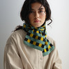 JO GORDON Small Check & Stripe Scarf 羊羔毛彩色条纹格围巾 商品缩略图0
