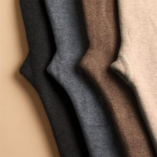 丁摩 100%纯羊毛发热羊毛裤男女款内搭保暖冬季打底裤加绒加厚保暖裤5ZF-20288 商品图3