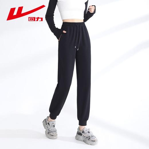 回力运动休闲裤女款2025秋冬季新款宽松束脚显瘦加绒保暖卫裤子女 商品图5