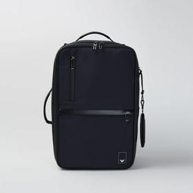 EMPORIO ARMANI 阿玛尼 男士小鹰徽标贴片尼龙双肩包 深蓝色 EM001221 AF19588 UB118