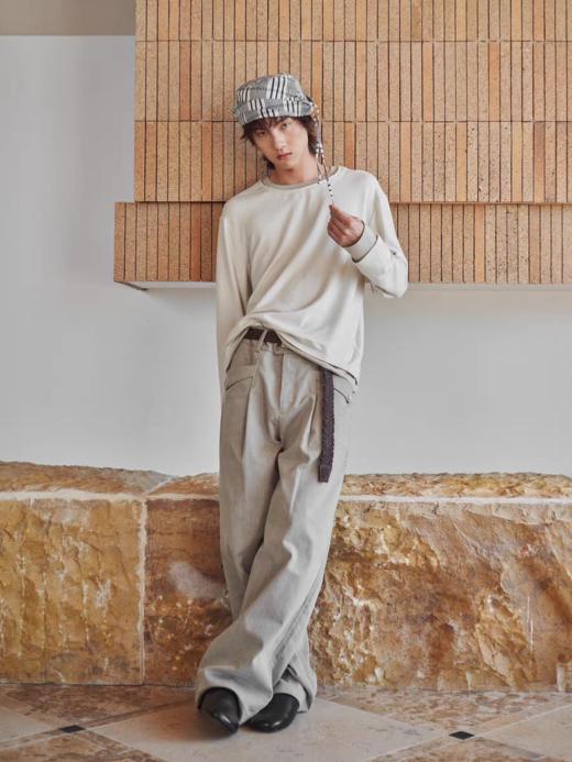 共和GongheRepub/GH24047/「白胡椒」单褶直筒裤 商品图4