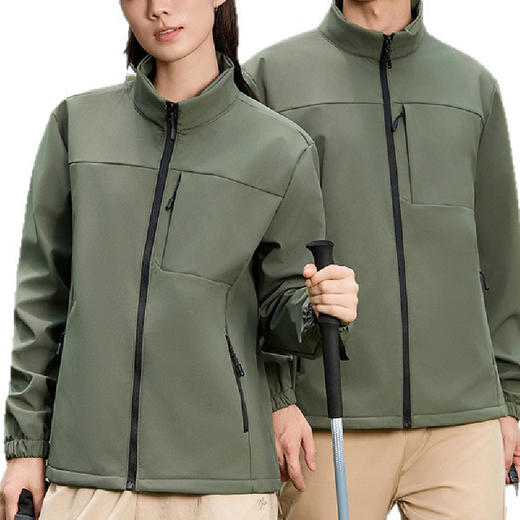 跃牌【跃LEAP-ACTIVE】男秋冬运动外套立领拉链夹克户外防风保暖开衫一体式冲锋衣2577 商品图4