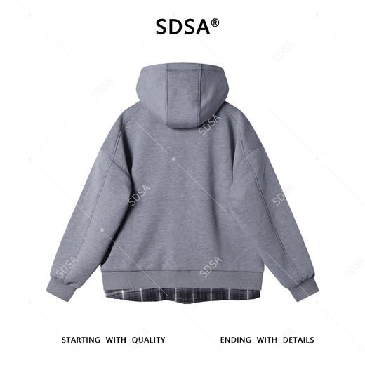 1799BSDSA秋冬新款痞帅男装韩版下摆拼接拉链立领连帽羽绒服外套百搭 商品图5