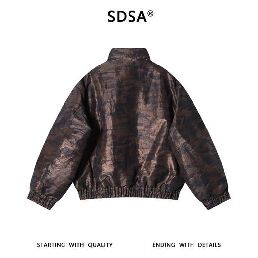 SDSA男士秋冬新款痞帅男装复古撞色拉链立领鹅绒羽绒服外套休闲 商品图4