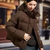「高货kbnq」全新升级【铂金会员809/天猫1089/差价280】(02631)洛诗琳轻奢小个子加厚羽绒服2025冬季时尚连帽面包服 商品缩略图1