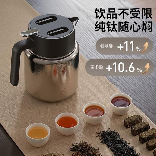 九阳纯钛保温壶1.2L升焖茶壶家用茶水分离内外纯钛高档保温泡茶壶 商品图7