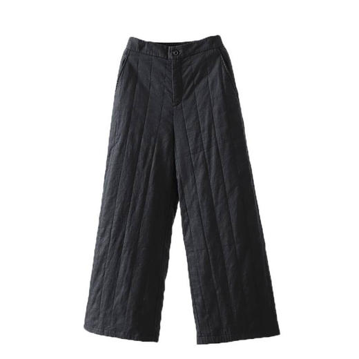 GYH 5667复古中式松紧腰宽松休闲夹棉加厚阔腿裤 商品图4