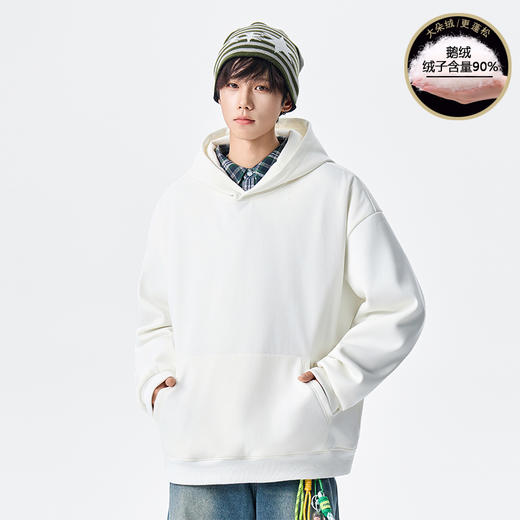 J.S.WANGZI  连帽轻薄鹅绒卫衣 JS5663  圆领轻薄鹅绒卫衣 JS5662 男女同款，无性别穿搭；90%绒子含量，锁温保暖；三色可选；高密舒适面料； 商品图6