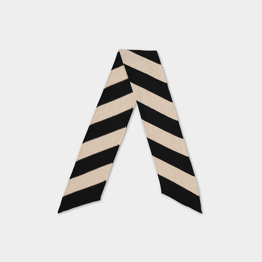 JO GORDON Small Diagonal Stripe Scarf 羊羔毛对角线条纹围巾 商品图4