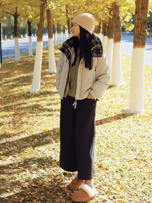 羽绒节 【2件立减30，3件立减50，4件立减80】【板娘同款 短款羽绒服】格子复古时尚 很有年轻活力气息~湖州仓 商品图1