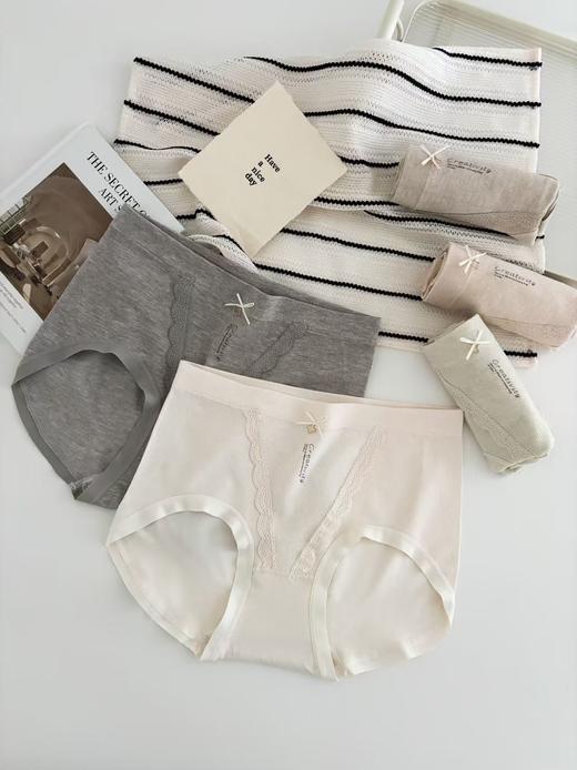 女士彩纱高腰收腹提臀高弹力无缝舒适内裤三角裤8823 商品图2