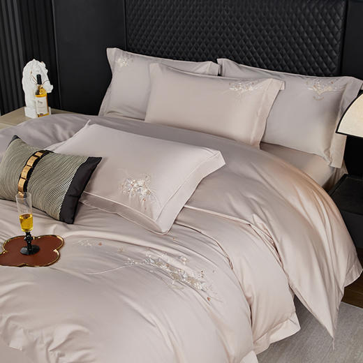 梦沁园 恒源祥彩羊+100支长绒棉四件套石蓝）200*230CM 1DB23317【鲜享5.0】 商品图3