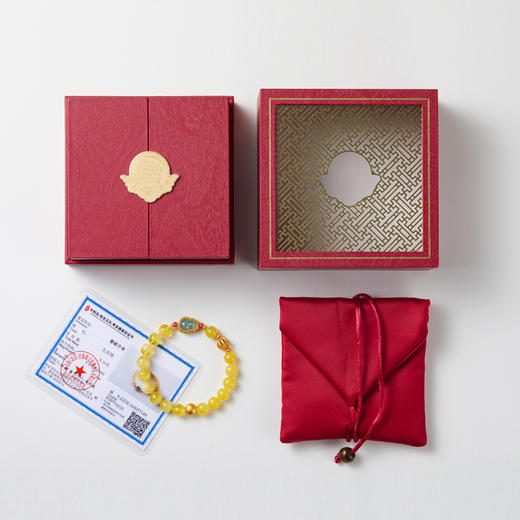 蜜蜡翡翠单圈手串 商品图4