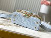 秋冬特惠💰1650 渠道级LV 新品 te级LV 动态芯片 M48865浅灰蓝鸵鸟二合一链条 本款 Capucines 手袋 商品缩略图8