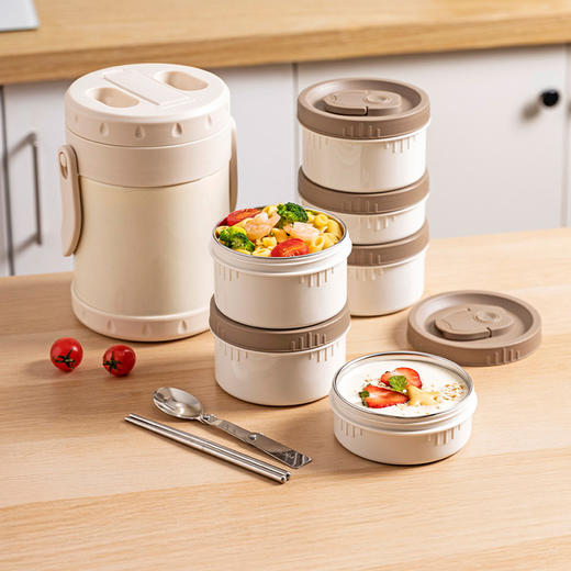 摩登主妇304不锈钢手提保温桶保温饭盒上班族2025新款便当盒餐盒 商品图0