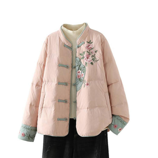 GYH 5615新中式休闲棉服国风复古刺绣保暖棉衣 商品图4