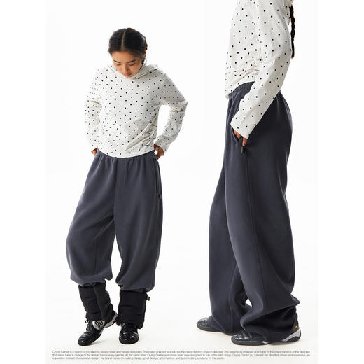 CryingCenter 运动休闲慵懒垂坠感卫裤 哭喊中心 商品图1