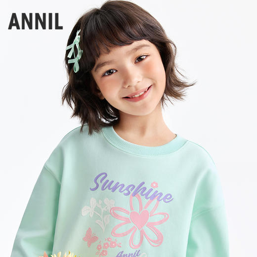 女童圆领长袖卫衣春季新款安奈儿童装EG611578 商品图1
