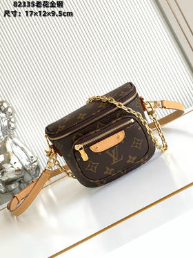 秋冬特惠💰1150 渠道级LV【全钢五金 动态变码芯片】te级LV 全套包装 M82335老花 本款Mini Bumbag手袋