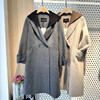 水淼秋冬新款1736连帽气质时尚休闲百搭双面呢宽松 商品缩略图0