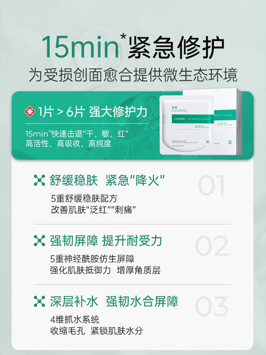 【速舒缓快修护 敏红肌急救包】 透真重组胶原蛋白修护面膜B5敏感肌舒缓晒后修护熬夜急救补水保湿 商品图1