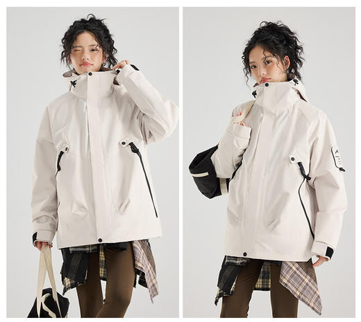 【多妈团购 三合一多功能冲锋衣外套】男女同款！冲锋衣+石墨烯抓绒内胆 防水防污 聚暖防寒外层中锋衣，手感丝滑，耐穿耐造-拟盛 商品图3