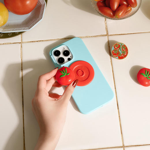 【海岸一日】一颗番茄 MAGSAFE磁吸 Round圆啪嗒系列 红色 食物 商品图1