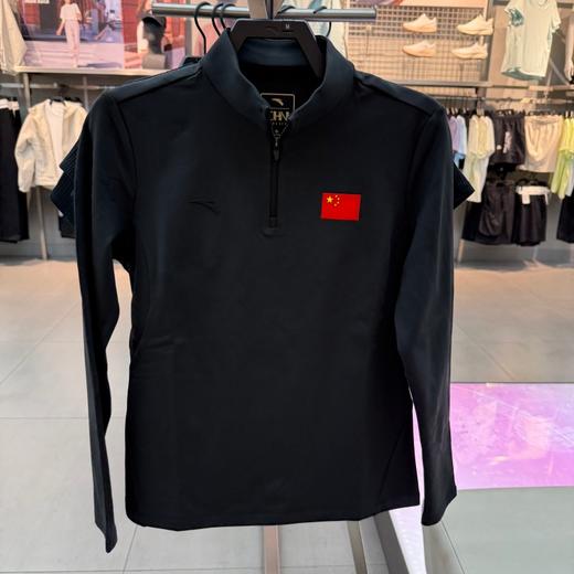 安踏运动长袖t恤女2025冬季新款半开襟翻领套头衫上衣162547408N 商品图1