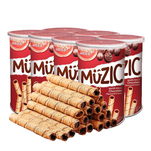 马奇新新妙乐巧克力味注心威化卷85g*7罐 商品图0