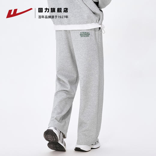 回力休闲运动套装男秋冬季新款潮牌连帽拉链运动上衣宽松直筒卫裤 商品图4
