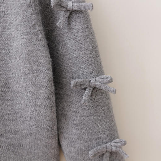 马克珍妮女童立体蝴蝶结软软针织衫2025年秋冬新款551859 商品图3