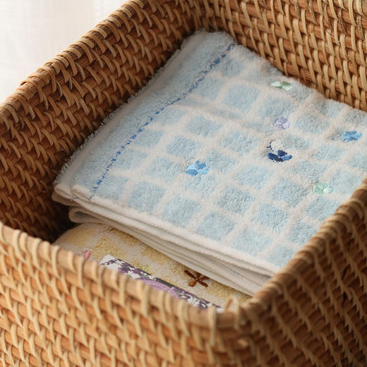 内野XS 无捻纱方格绣花方巾 商品图2