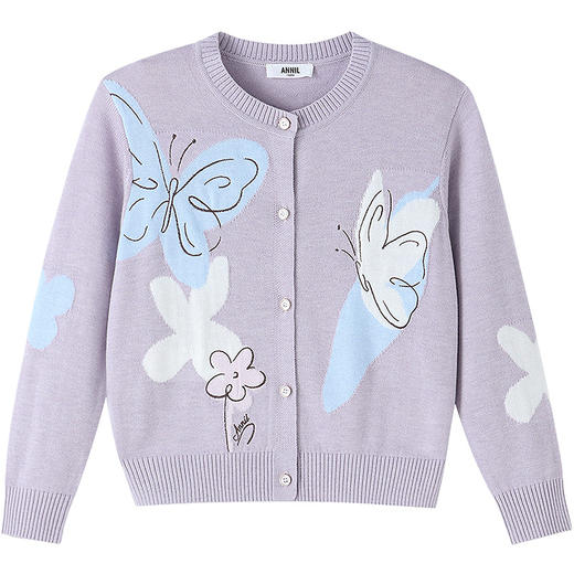 女童针织开衫春季新款安奈儿童装EG614520 商品图5
