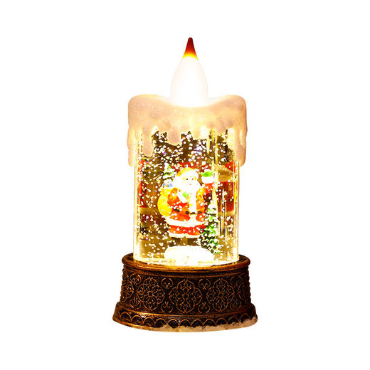 【圣诞节发光蜡烛摆件礼盒】创意小风灯夜灯摆件 圣诞装饰品礼品 商品图4