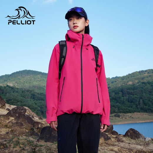 【岩壳】伯希和户外硬壳冲锋衣男新款单层防风全压胶登山服外套女 商品图0