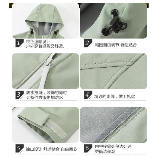 跃牌【跃LEAP-ACTIVE】秋冬户外加绒软壳冲锋衣男女锁温保暖防水防风连帽登山冲锋衣L9 商品图2